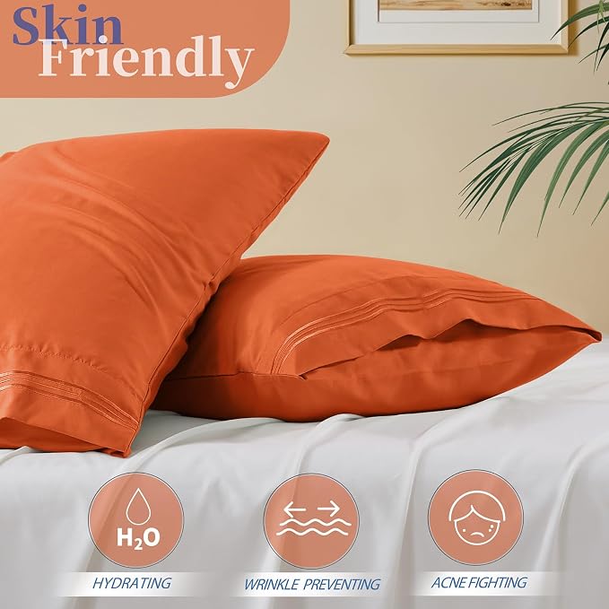 Vonty 2 Pack King Pillow Cases - Image 3