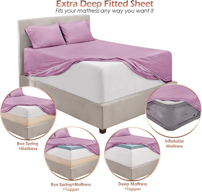 Hearth & Harbor Extra Deep Pocket Queen Sheets Sets - Image 6