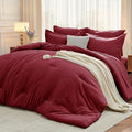 MUXHOMO 7 Pieces Queen Comforter Set, Soft Bed in a Bag Queen Size, All Season by MUXHOMO