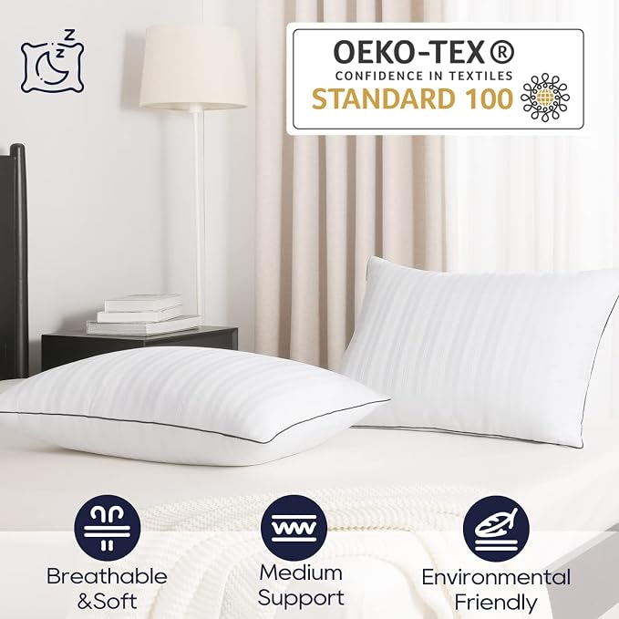 downluxe Bed Pillows Queen Size Set of 2 - Image 6