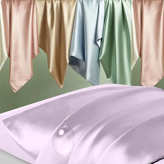 Silk Pillowcase 2 Pack, Mulberry Silk Pillow Cases Queen Size Set of 2 - Image 2