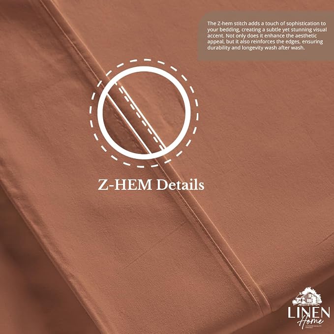 Linen Home 100% Cotton Percale 1 Flat Sheet, King Size - Image 5