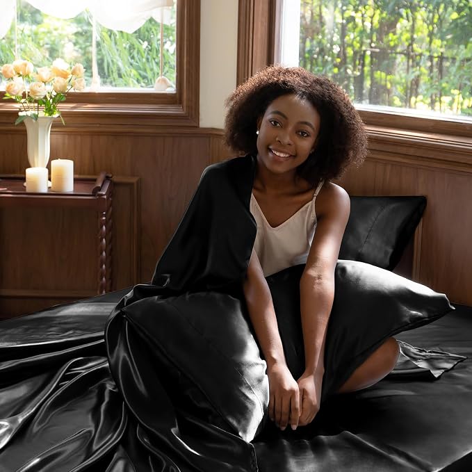 CozyLux Satin Sheets Twin Sheet Set - Image 5