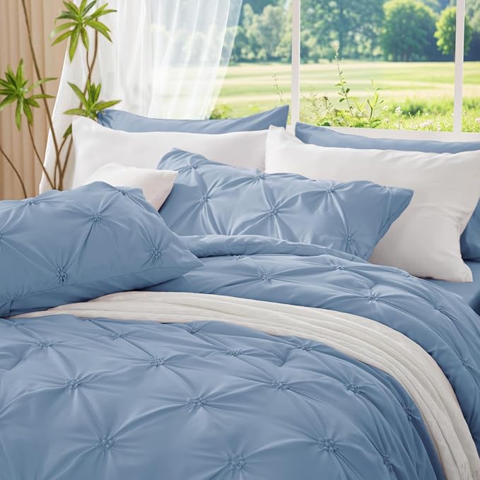 BEDELITE Cornflower Blue King Size Comforter Set - Image 6