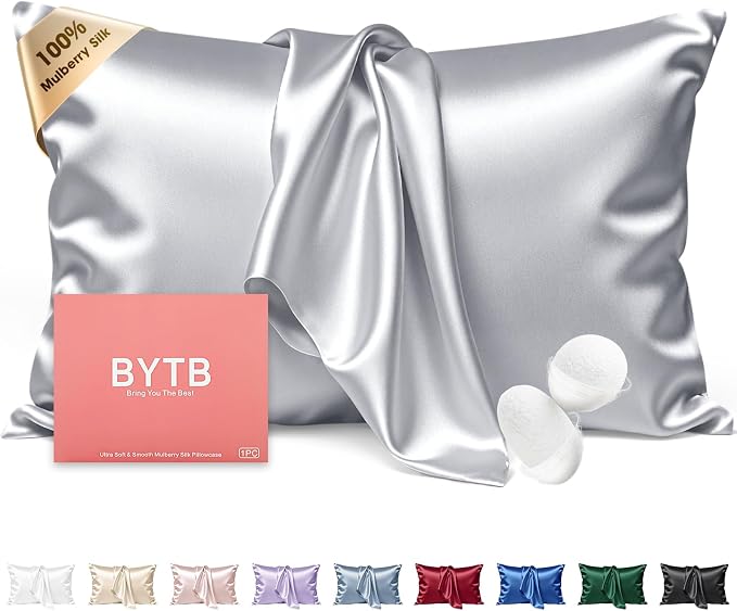Silk Pillow Cases King Size 100% Mulberry Silk Pillowcase by BRINGYOUTHEBEST