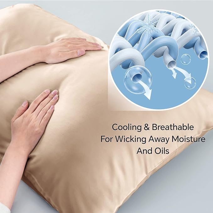 BEDELITE King Size Pillow Cases Set of 2, Rayon Derived from Bamboo, Cooling - Image 3