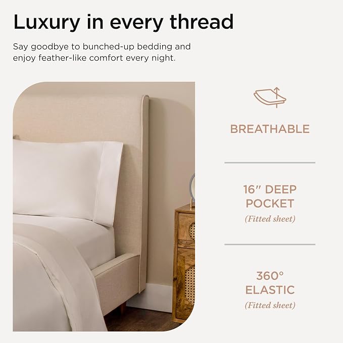 Threadmill Luxury 800 Thread Count Twin 100% Cotton Sheets - Image 5