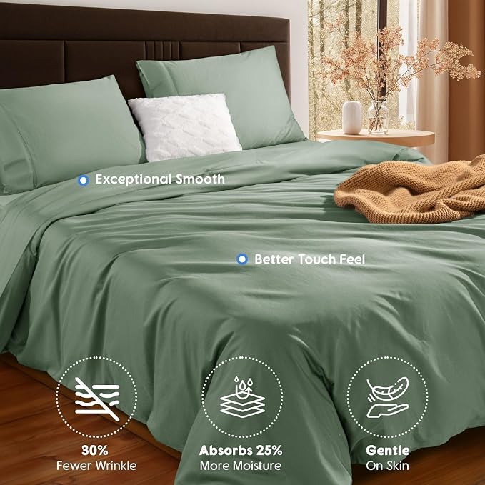 SONORO KATE 100% Egyptian Cotton Duvet Cover Queen Size, 1000 Thread Count - Image 6
