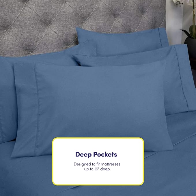 Sweet Home Collection 6 Piece 1500 Supreme Collection Brushed Microfiber Deep - Image 5