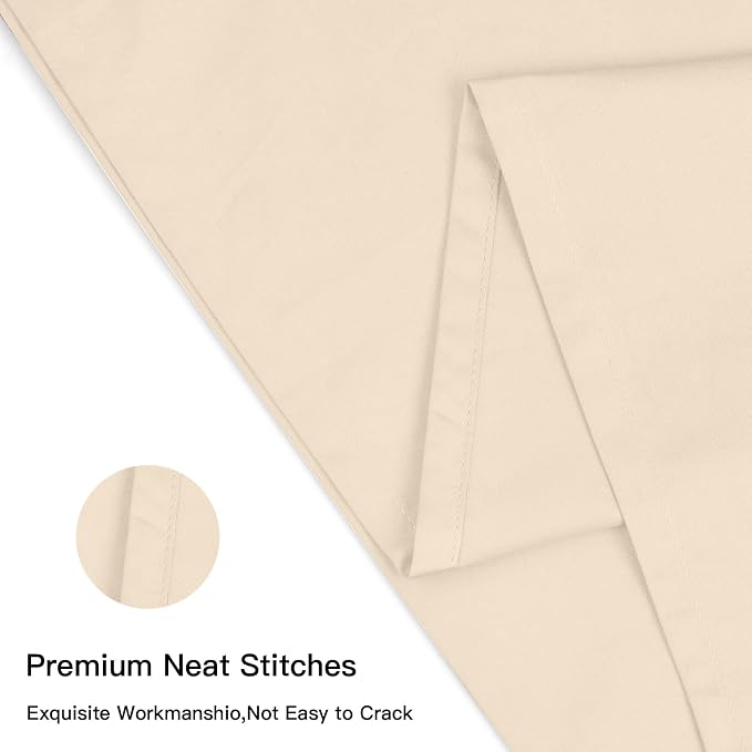 100% Cotton Standard Pillowcases Set of 2, Deep Dream 600 Thread Count Pillow - Image 4