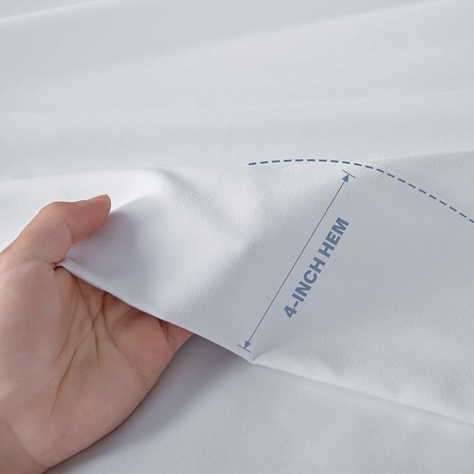 Lavisun Full Flat Sheets 2 Pack, Hotel Quality Flat Bed Sheets, Brushed - Image 3