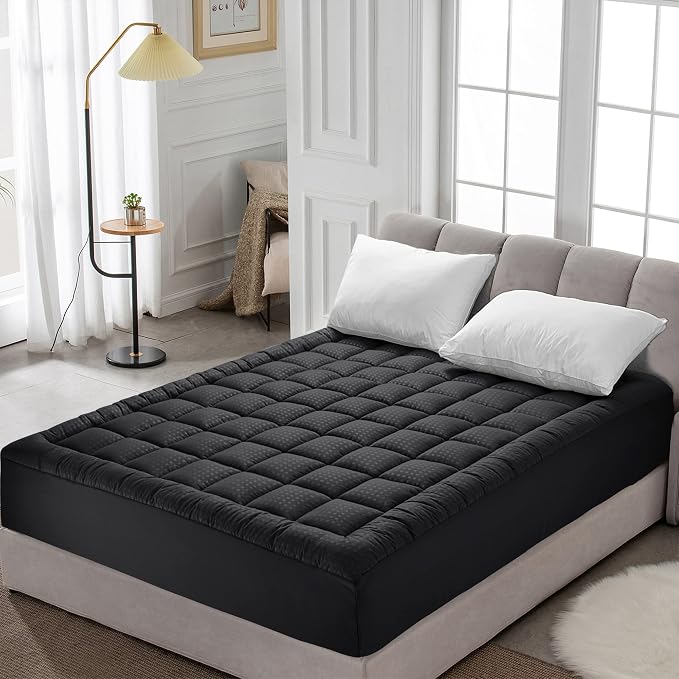 HYLEORY Queen Mattress Pad Quilted Fitted Mattress Protector Cooling Pillow Top - Image 7