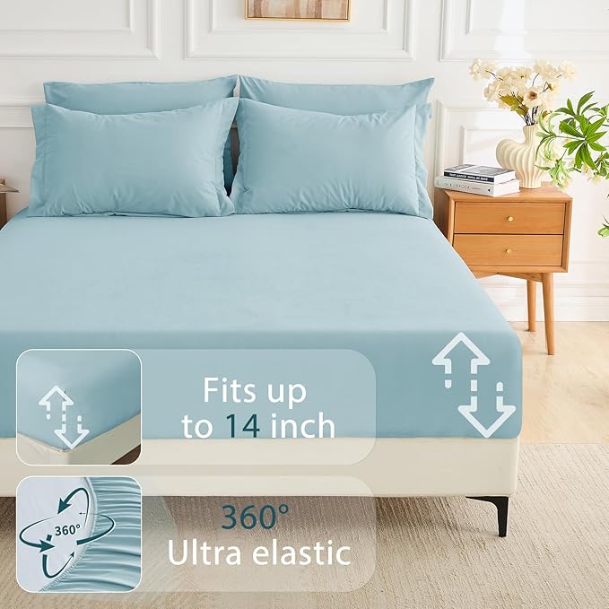 MUXHOMO 7 Pieces Full Comforter Set, Soft Bed in a Bag Full Size, All Season - Image 6