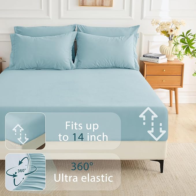 MUXHOMO 7 Pieces Queen Comforter Set, Soft Bed in a Bag Queen Size, All Season - Image 6
