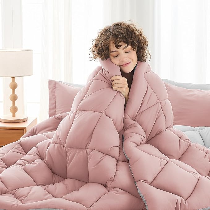 MUXHOMO 7 Pieces Full Comforter Set, Reversible Bed in a Bag Full Size - Image 2
