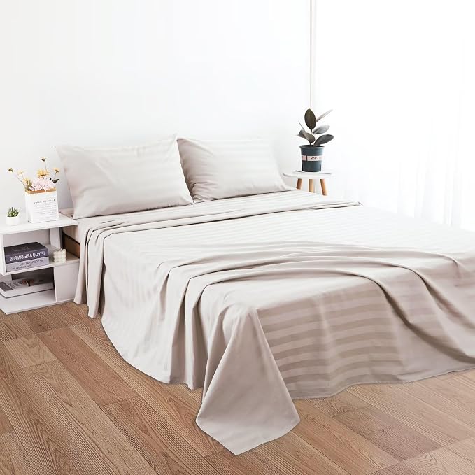 2-Pack Cotton King Flat Sheet Only, 600 Thread Count 100% Egyptian Cotton Top - Image 5