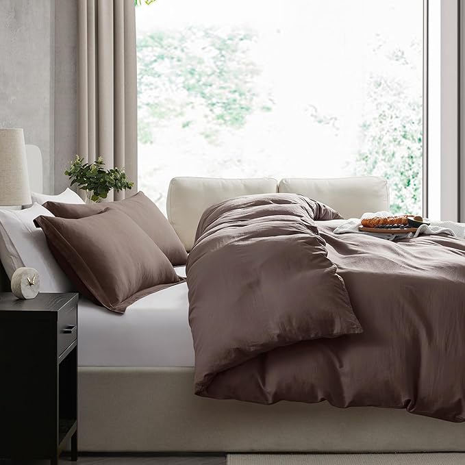 Nestl Chocolate Brown Duvet Cover King Size - Image 7