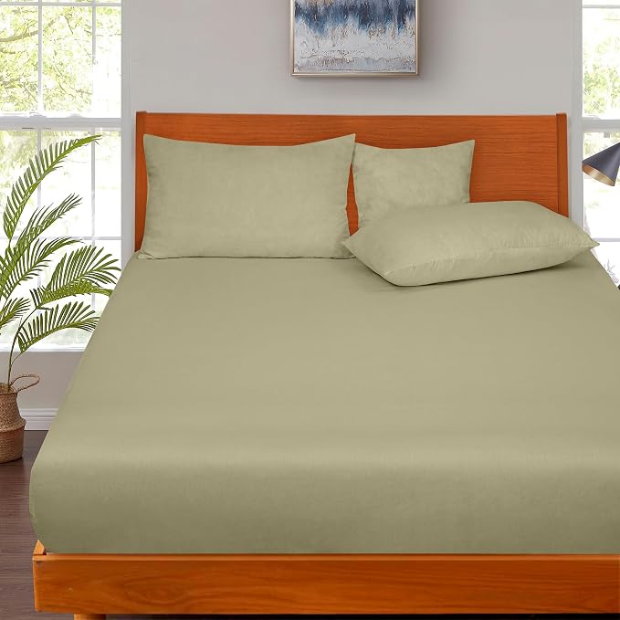 ROYALE LINENS 300 Thread Count 100% Long Staple Combed Cotton Fitted Sheet Twin - Image 5