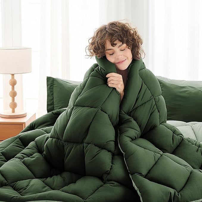 MUXHOMO 7 Pieces Full Comforter Set, Reversible Bed in a Bag Full Size - Image 2