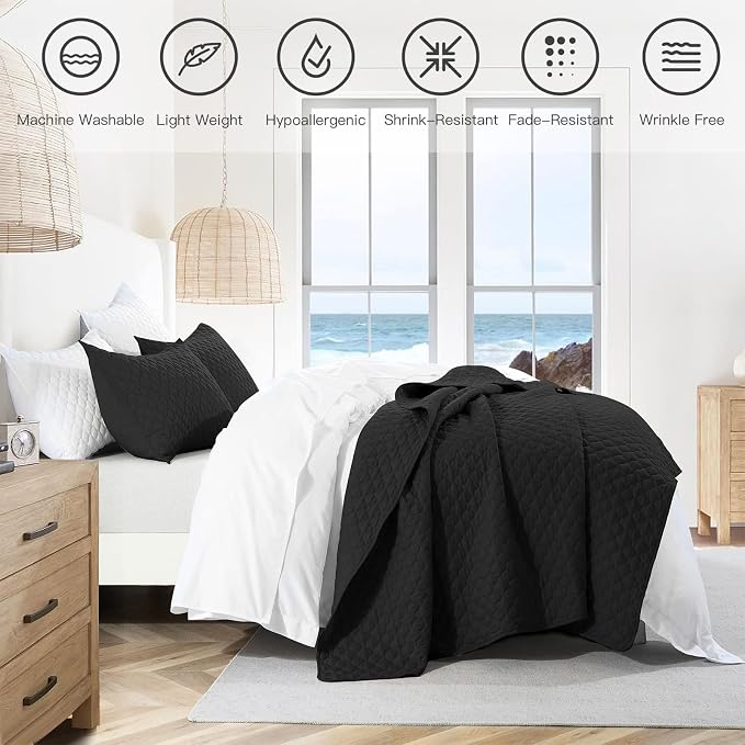 HORIMOTE HOME Quilt Set Twin Size, Soft Coverlet Set Lightweight Microfiber - Image 3