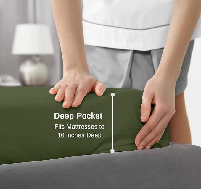 RUVANTI 100% Cotton Sheets – Twin XL Size Percale Bedding, Cooling & Breathable - Image 6