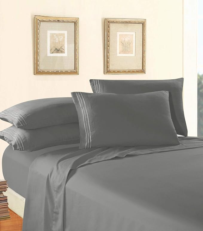 Elegant Comfort Luxury 1500 Premium Hotel Quality Microfiber 4-Piece Sheet Set - Image 2