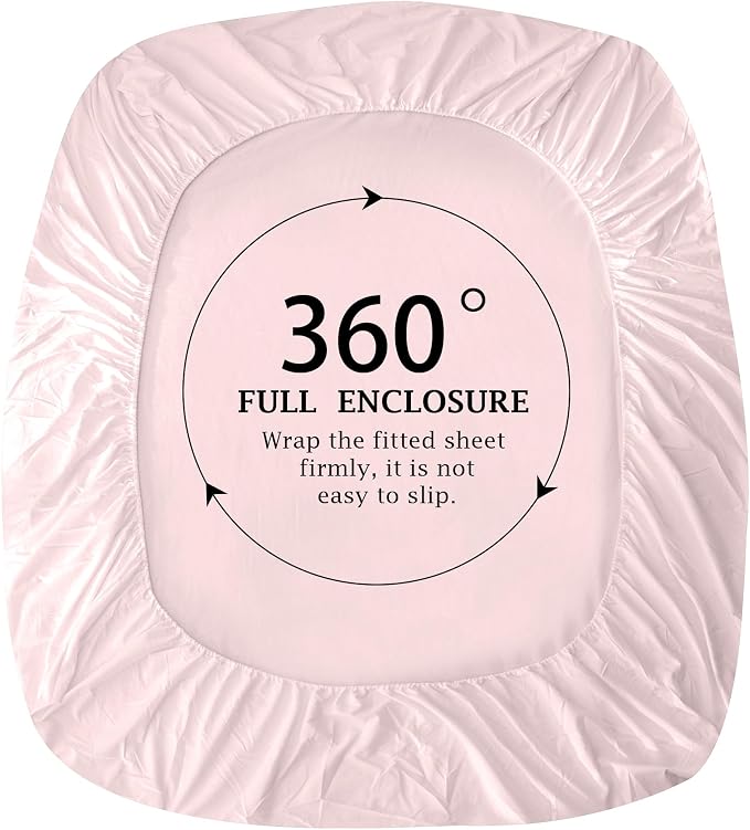 FreshCulture Pure Cotton Fitted Sheets California King Size, 300 Thread Count - Image 4