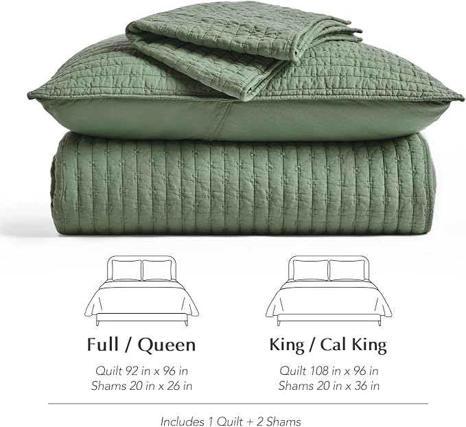 EVERGRACE Cross Stitch Pre-Washed Cotton Quilt Bedding Set Queen Size, - Image 9