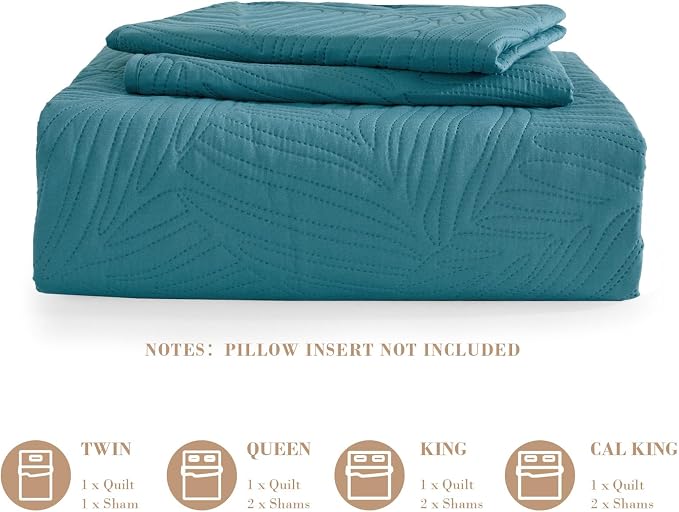 Exclusivo Mezcla Queen Quilt Bedding Set, Lightweight Teal Quilts Queen Full - Image 6