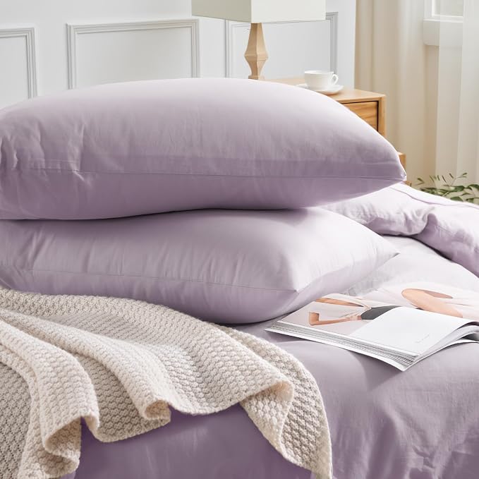 NEXHOME PRO Duvet Cover Set 100% Washed Cotton Oversized Queen 98"x98" - Image 5