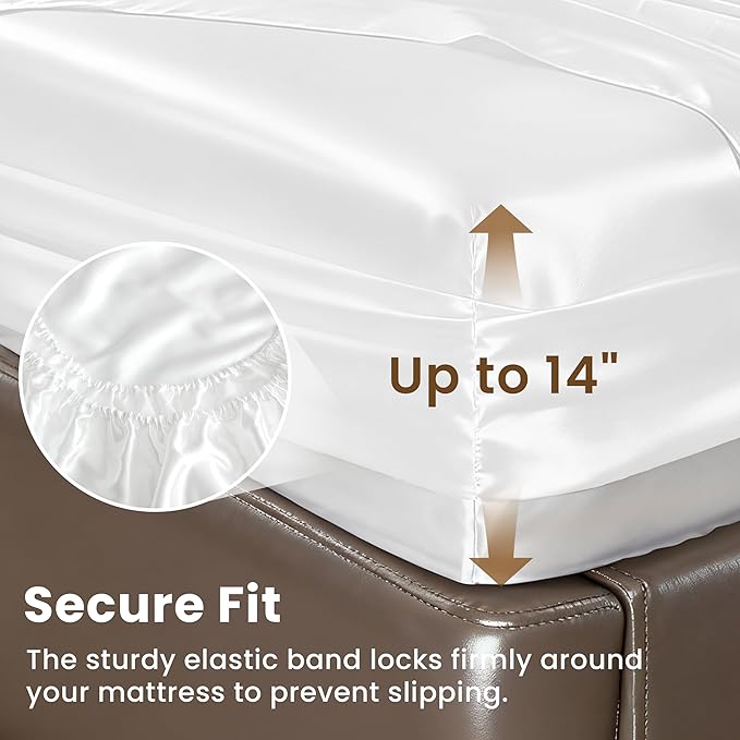 Love's cabin Full Size Satin Sheet Sets - Image 4