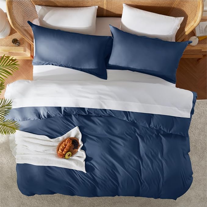 Nestl Navy Blue Duvet Cover King Size - Image 5