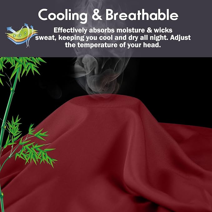Pillowcases King Size 2 Pack, Cooling Viscose from Bamboo Pillow Cases - Image 3
