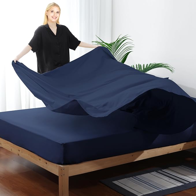 Flat Sheet Only 2 Pack, Full Size 400 Thread Count 100% Egyptian Cotton Flat - Image 6