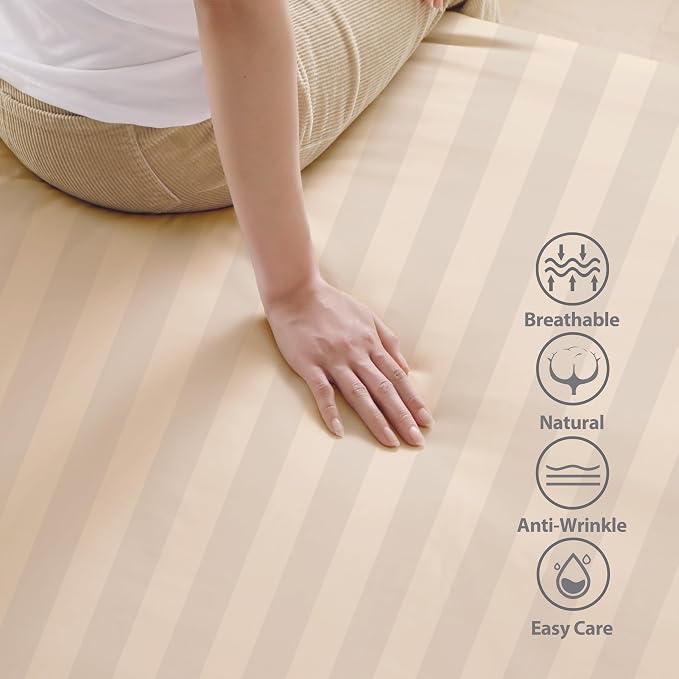 100% Egyptian Cotton Fitted Sheet Twin Size, 600 Thread Count, Single Fitted - Image 4