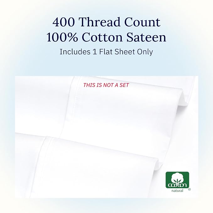 California Design Den Queen Size Flat Bed Sheet Only - Image 5