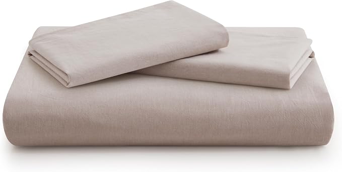 Linen Light Grey Duvet Cover Full Size, 100% Washed Cotton Linen Like Bedding - Image 7