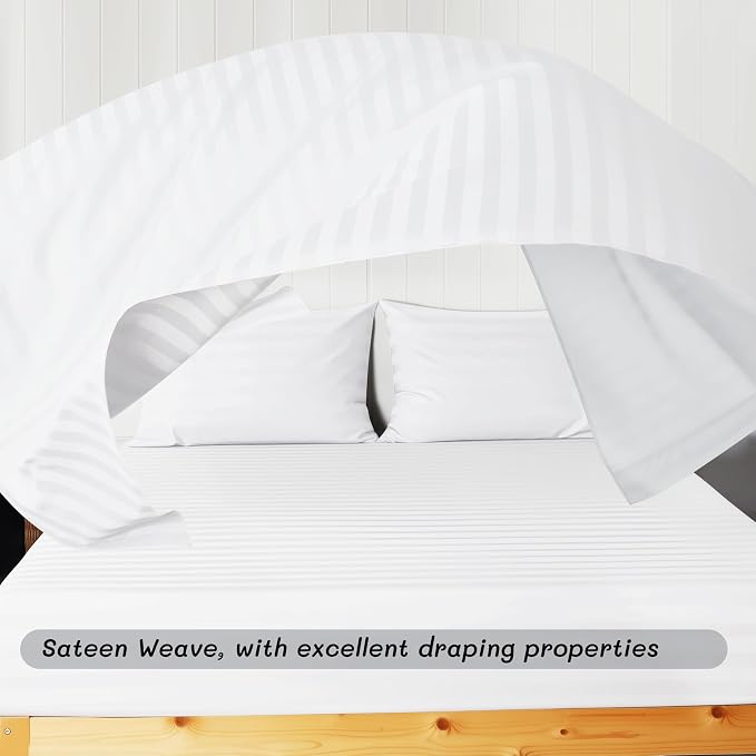 Cotton Flat Sheets Only, 600 TC 100% Cotton Flat Sheet Top Sheet Only, King - Image 9