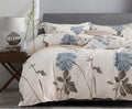 SLEEPBELLA Duvet Cover Queen Size, 600 Thread Count Cotton Botanical Flowers by SLEEPBELLA