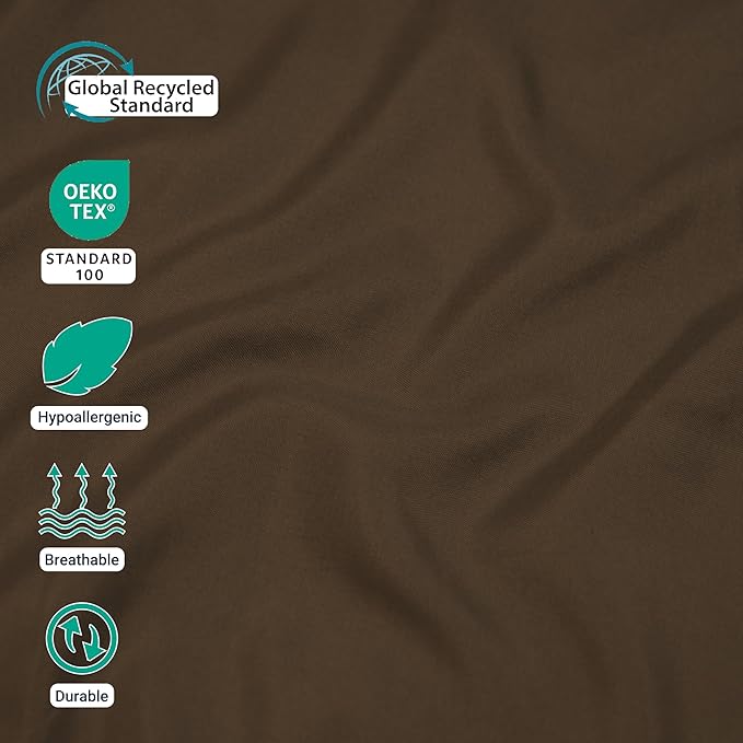 ZPECC Twin Flat Sheet Only 1 Pack, Durable Brown Top Bed Sheets Hypoallergenic - Image 2