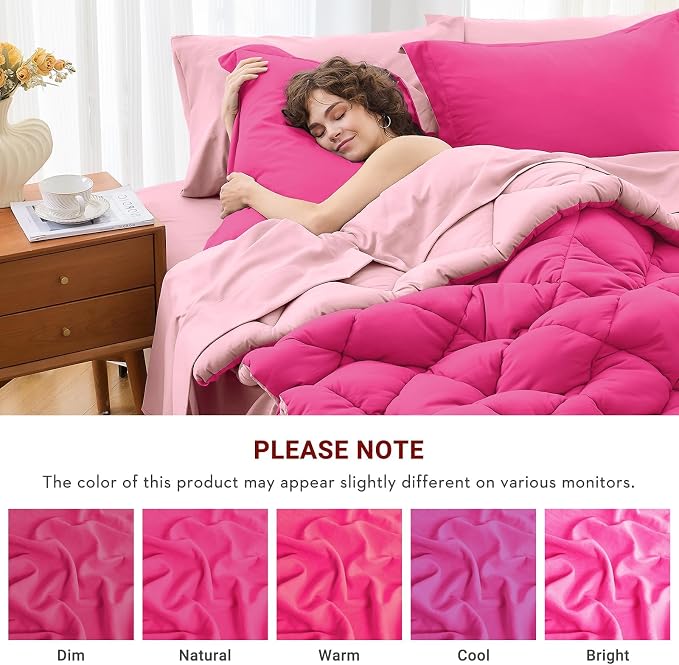 MUXHOMO 7 Pieces Full Comforter Set, Reversible Bed in a Bag Full Size - Image 6