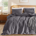 LBRO2M 100% France Linen Duvet Cover Set King Size 3 Pcs Natural Flax Comforter by LBRO2MBedding