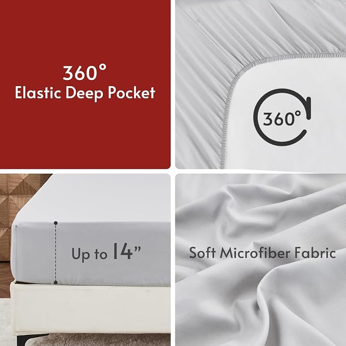 MUXHOMO 5 Pieces Twin Comforter Set, Reversible Bed in a Bag Twin Size - Image 7