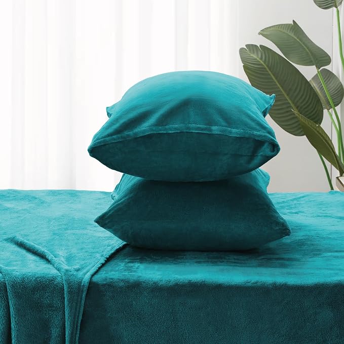 BEDELITE Flannel Sheets King Size Teal - Image 7