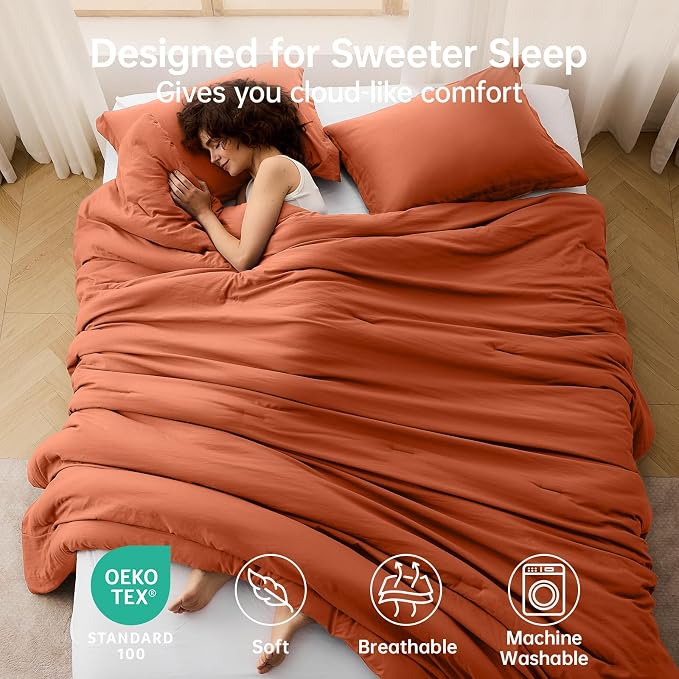 MUXHOMO Queen Comforter Set, All Season Ultra Soft Down Alternative Bedding - Image 2