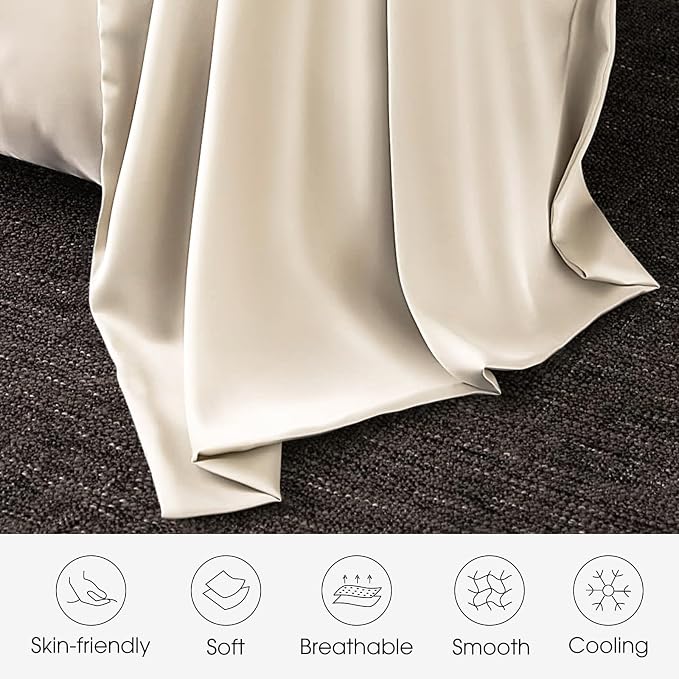 100% Silk Pillow Cases 2 Pack King Size Mulberry Silk Pillowcase - Image 4