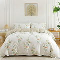OAITE Duvet Cover Set King Size Floral Pattern Ultra Soft 100% Cotton Duvet by OAITE