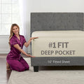 King Fitted Sheet REAL 16-Inch Extra Deep Pocket King Size PERFECTLY-FIT by DeaLuxeBedding