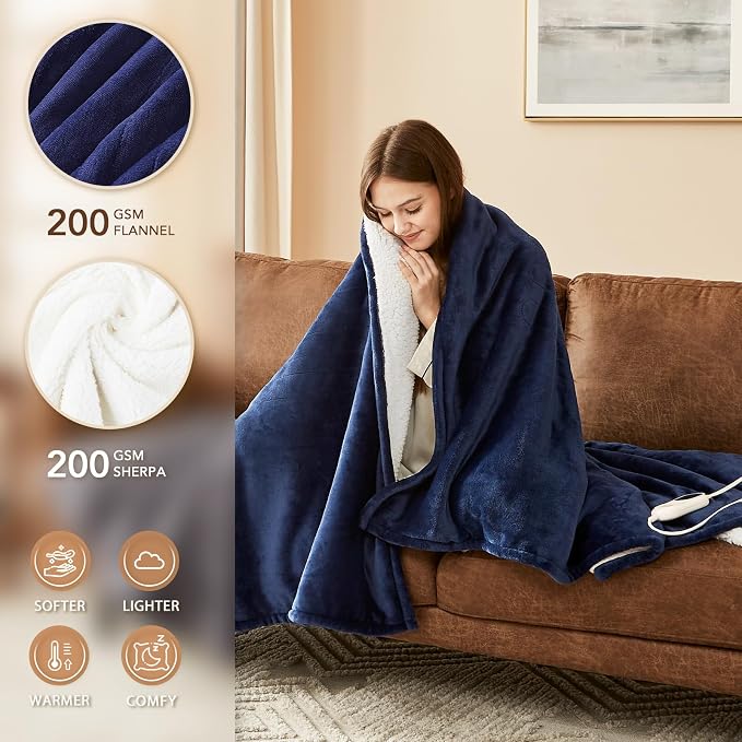 Homemate Electric Heated Blanket Full - Image 2
