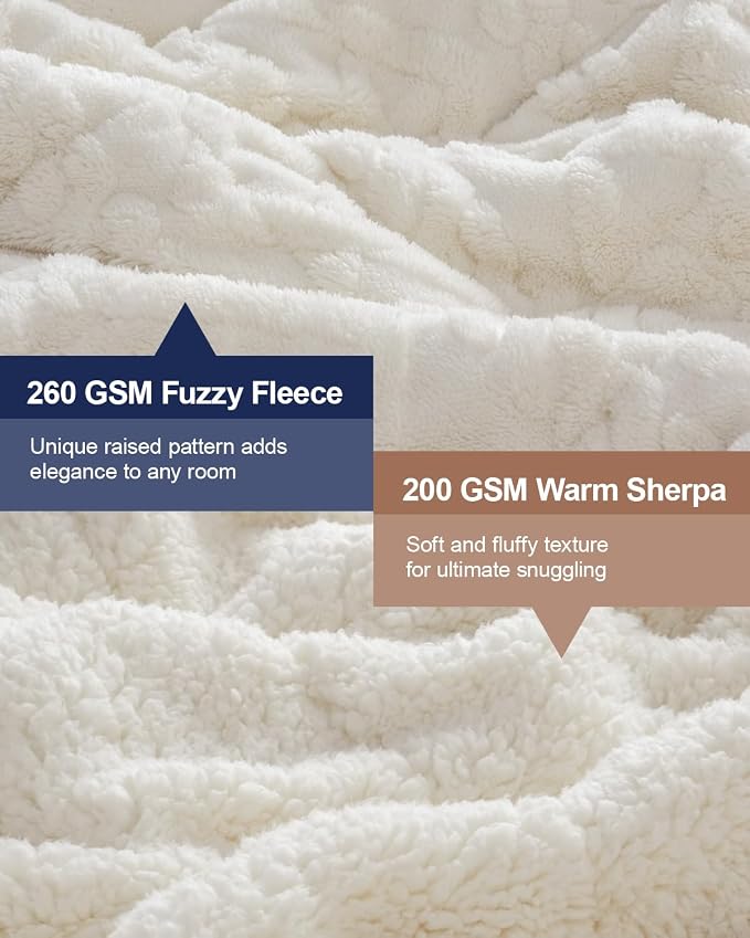 Super Fuzzy Soft Sherpa Fleece Weighted Blanket, 15 lbs Dual Sided Fluffy Heavy - Image 3